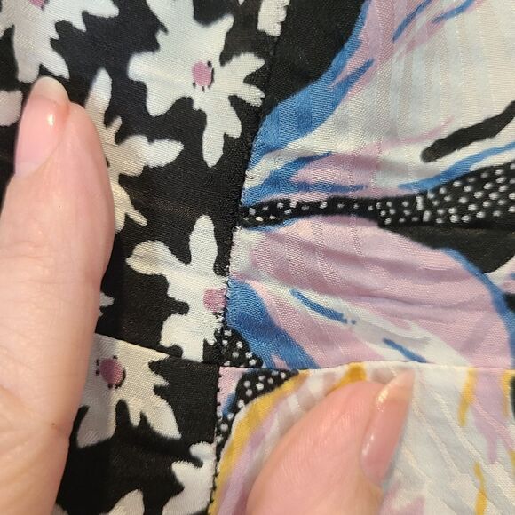 Rebecca Taylor Sleeveless Fleur Mix Dress, Boho Cottagecore Silk Blend | 12 - Picture 14 of 16